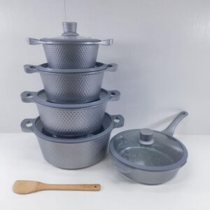 Bosch-Nonstick-Cookware.jpg Bosch Non Stick Pots/11pc Cookware with Silicone lid covers